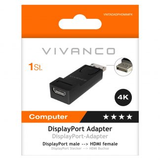 Vivanco Adattatore DisplayPort HDMI Nero