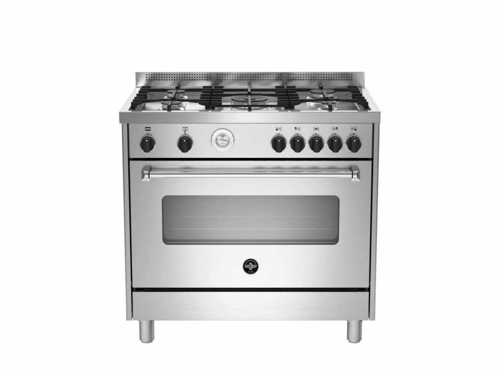 DE LONGHI CDG96X Cucina 90CM 5 Fuochi Gas Forno Elettrico Multifunzione Inox