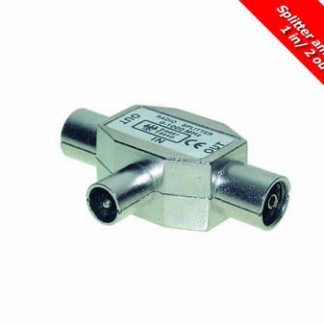 VIVANCO VVSATSPLIT1IN2OUT Splitter Antenna F 75 Ohm Metallo