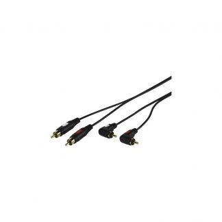 VIVANCO VVACAB2RCAMM9015 Cavo Audio RCA Stereo Angolato 1 5 Metri Nero