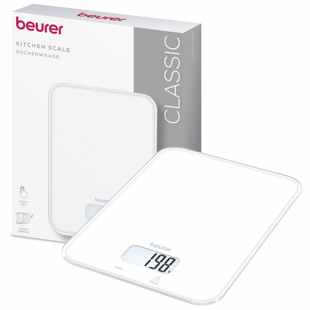 BEURER KS19PUREWHITE Bilancia Cucina Digitale 5kg Display LCD Bianca