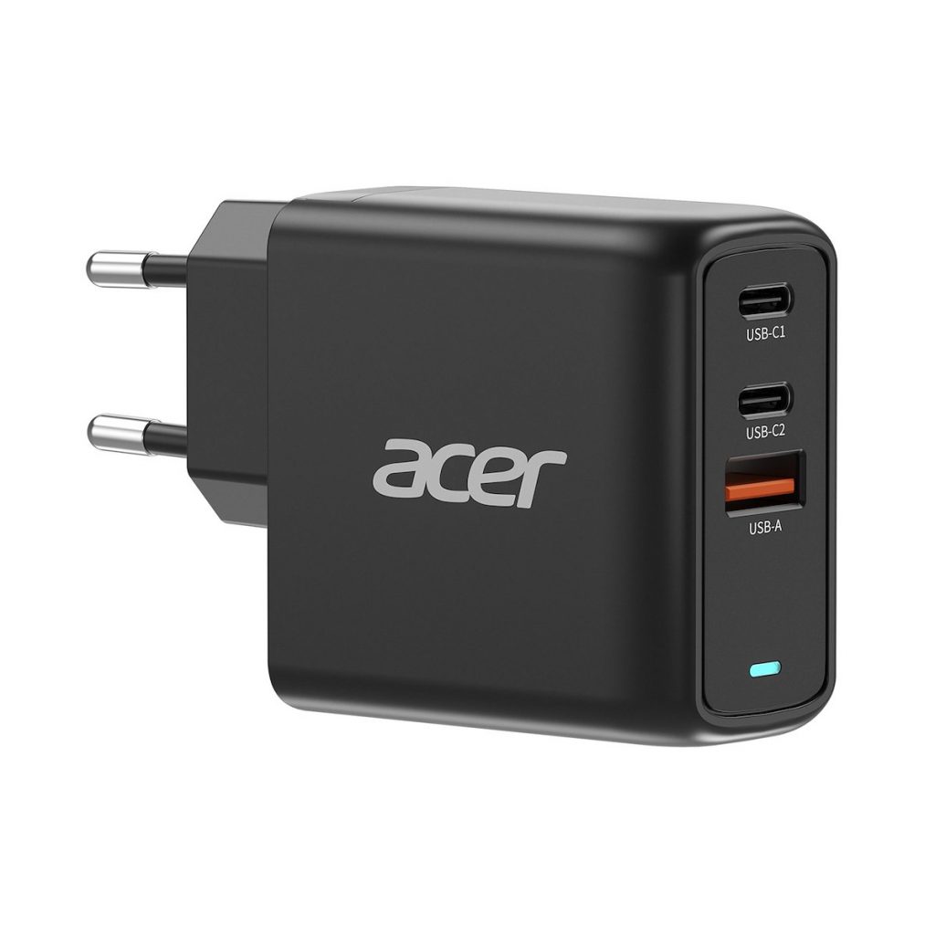 ACER ZLADTCC00J Caricatore GAN 67W Due USB C Una USB A Nero