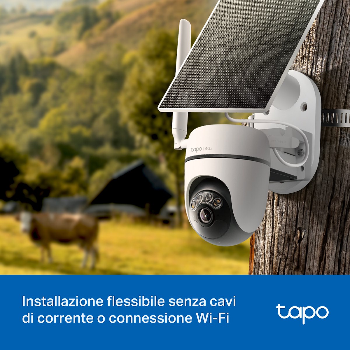 TAPO TC90GKIT Telecamera Esterno 4G LTE Pannello Solare Pan Tilt - Image 3