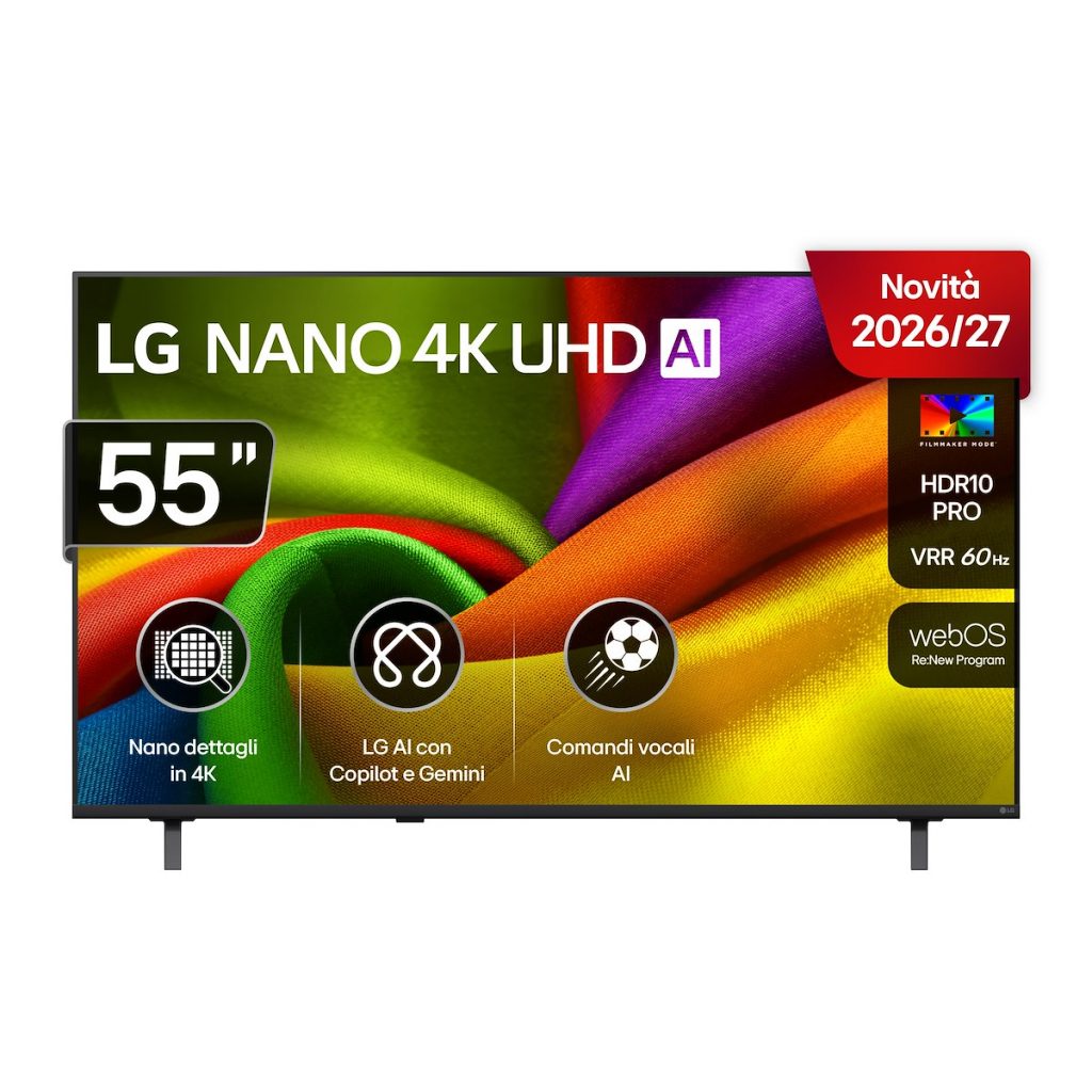LG 55NU850B6LA Smart TV LED 55 Pollici UHD 4K WebOS Multi AI
