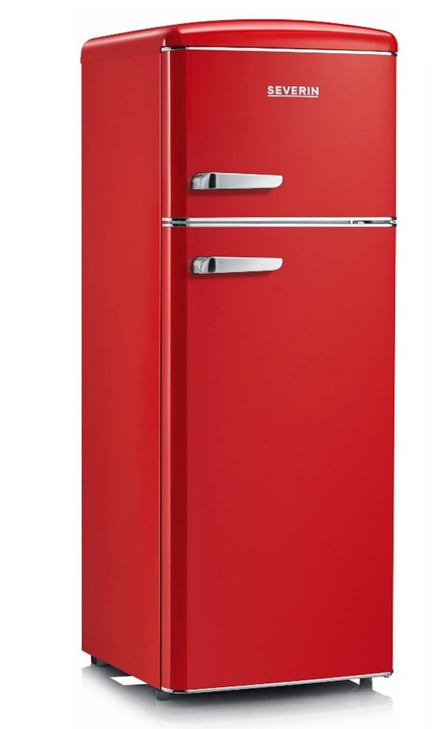 SEVERIN RKG8944 Frigorifero Doppia Porta Statico Rosso Cerniera Destra