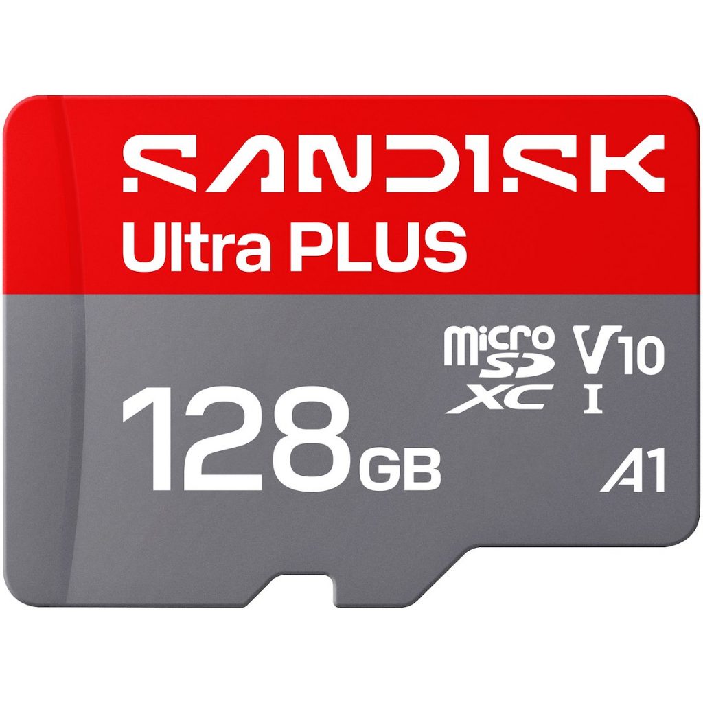 SANDISK SDSQUBQ128GGNGMA Memoria Micro SD Ultra Plus 128GB Adattatore SD A1 V10