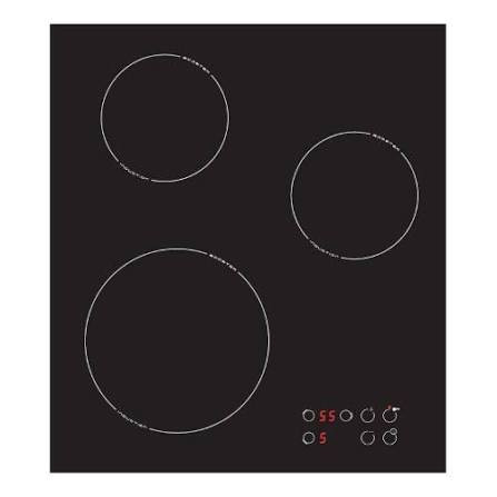 TECNOWIND PI45HOE0 Piano Cottura Induzione 45cm 3 Zone Touch Nero