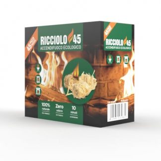 GMR FIRE UP RICCIOLO45 Accendifuoco Ecologico 45 Pezzi
